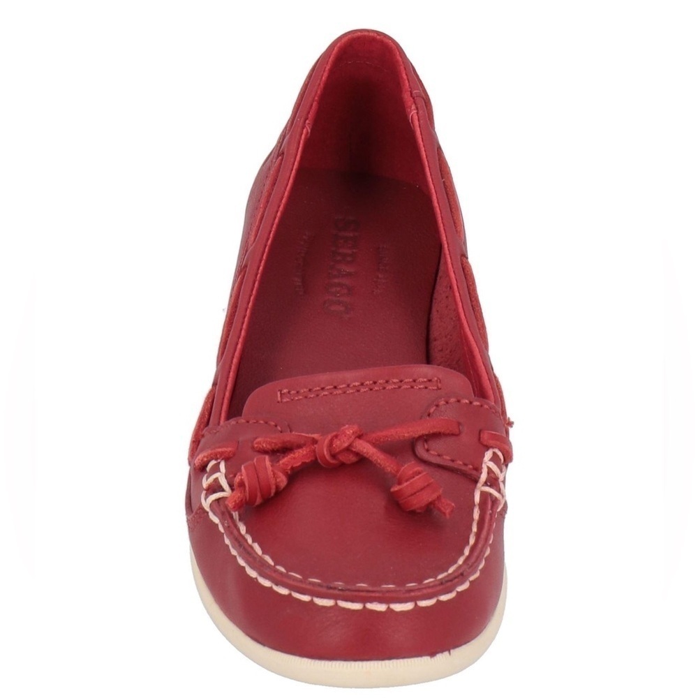 Sebago Red Leather Loafers Boat Shoes - Picture 3 of 11
